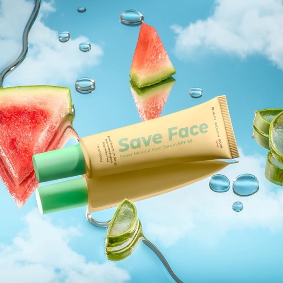 Miami Beach Bum Save Face Sheer Mineral Daily Sunscreen Serum 1oz - Picture 5 of 5